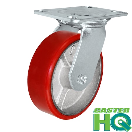 5x2 Red Polyurethane On Iron Wheel, Swivel Caster, Capacity: 1,0